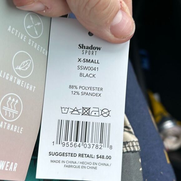 Shadow Sport Multi-Color Sports Bra with Removable Cups. XS. - Picture 6 of 11